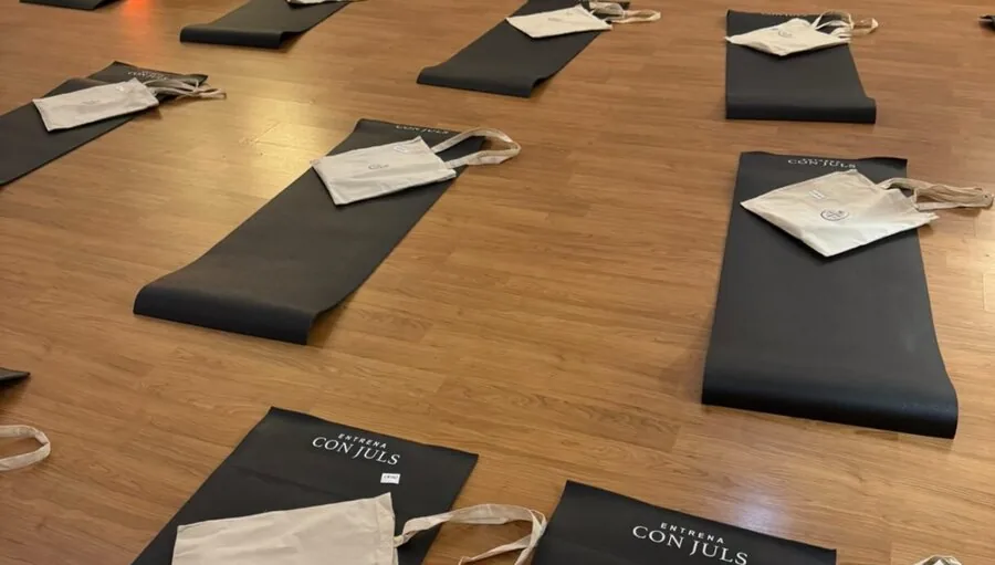 La sala preparada antes de una clase